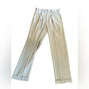 Savane Men's Khaki Straight Fit Pants‎ Beige Size 34